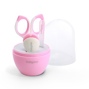 BabyOno: Σετ περιποίησης νυχιών για το μωρό με θήκη-Ροζ