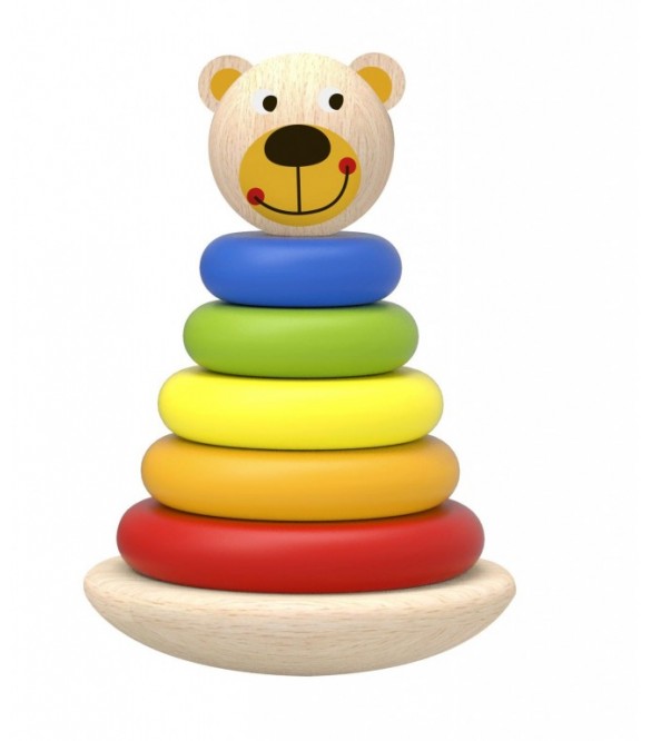 Ξύλινο Αρκουδάκι Πυραμίδα Tooky Toys