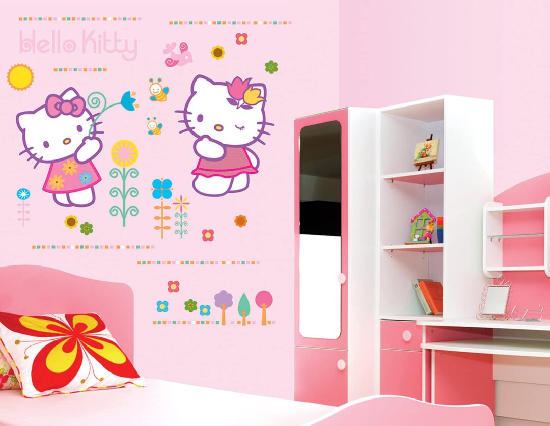 Hello Kitty αυτοκόλλητα τοίχου XL Ango