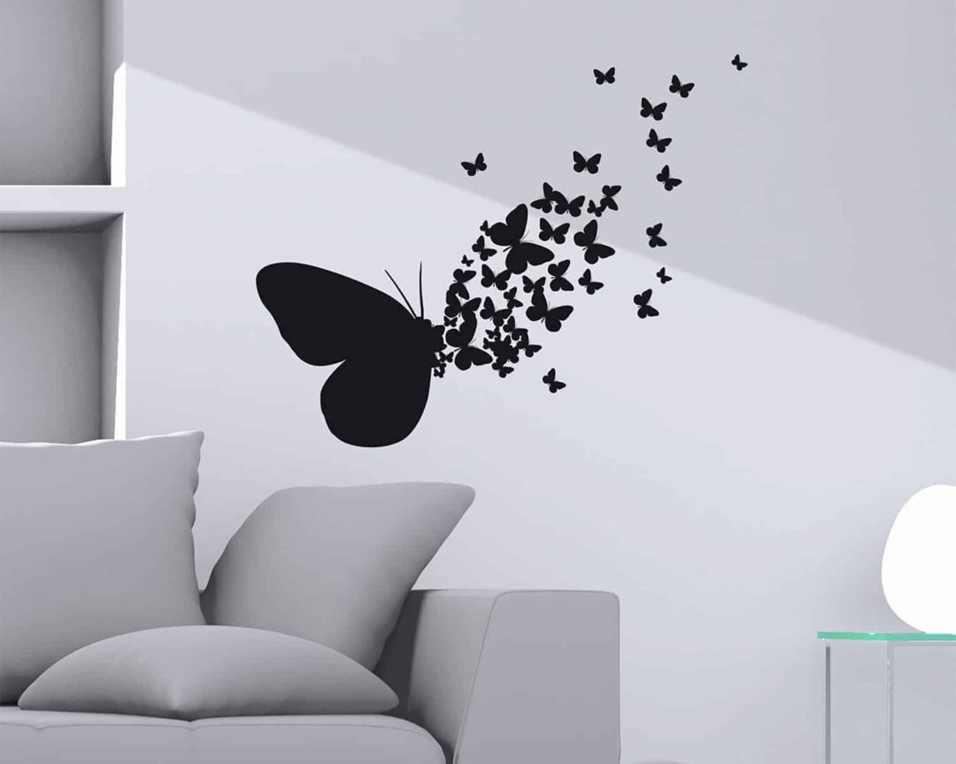 Butterflies Silhouettes αυτοκόλλητα τοίχου βινυλίου M Ango