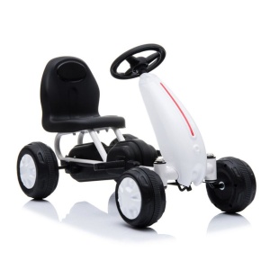 Παιδικό Αυτοκινητάκι Go Kart με πετάλια Blaze White Moni