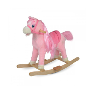 Λούτρινο Κουνιστό Αλογάκι Rose Pink WJ-001 Moni Toys