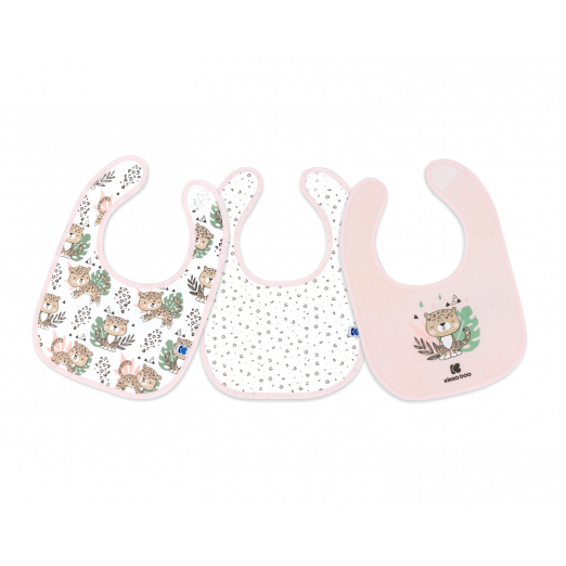 Σετ Σαλιάρες 3 τμχ. Savanna Pink Kikkaboo