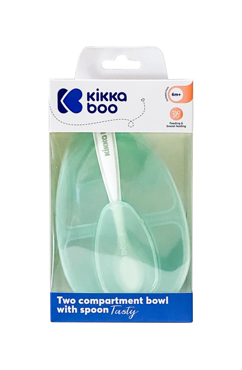 Δοχείο Φαγητού με Χωρίσματα και Kουτάλι Tasty Mint Kikkaboo - Image 4